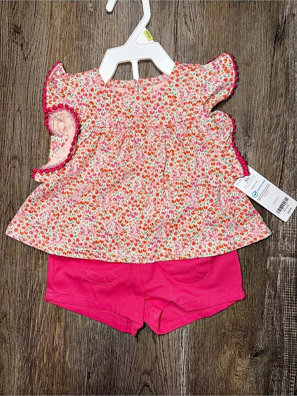 Carter's Pom Top & Tropical Short Set Floral Set